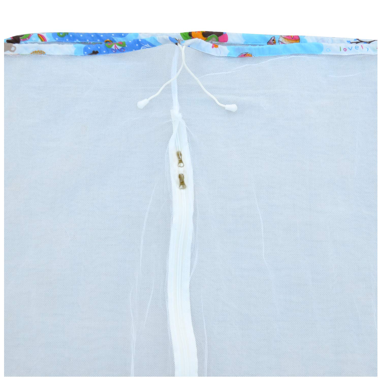 Baby Don Mosquito Net for Baby Cradle Swing/Jhula - New Born to 3 Year Old Kids - Side Zip Opening - Soft Cloth Net for Bed, Thottil, and Jhoola Nets (Blue) 2