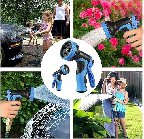 Miniatura 6 de Manguera de jardín expandible de 75 pies, manguera de agua flexible sin torceduras de 75 pies con boquilla rociadora de 10 patrones, conectores de
