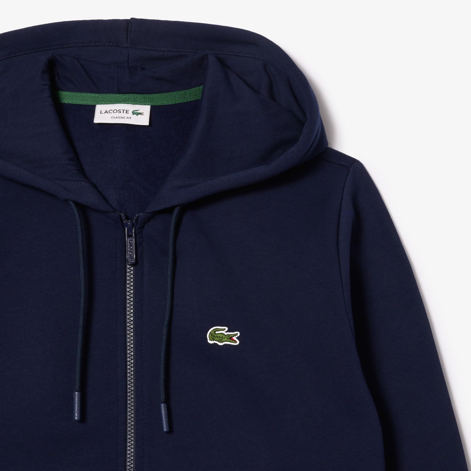 Lacoste Herren Long Sleeve Solid Pop Over Fleece Hoodie Kapuzenpullover (1er Pack)