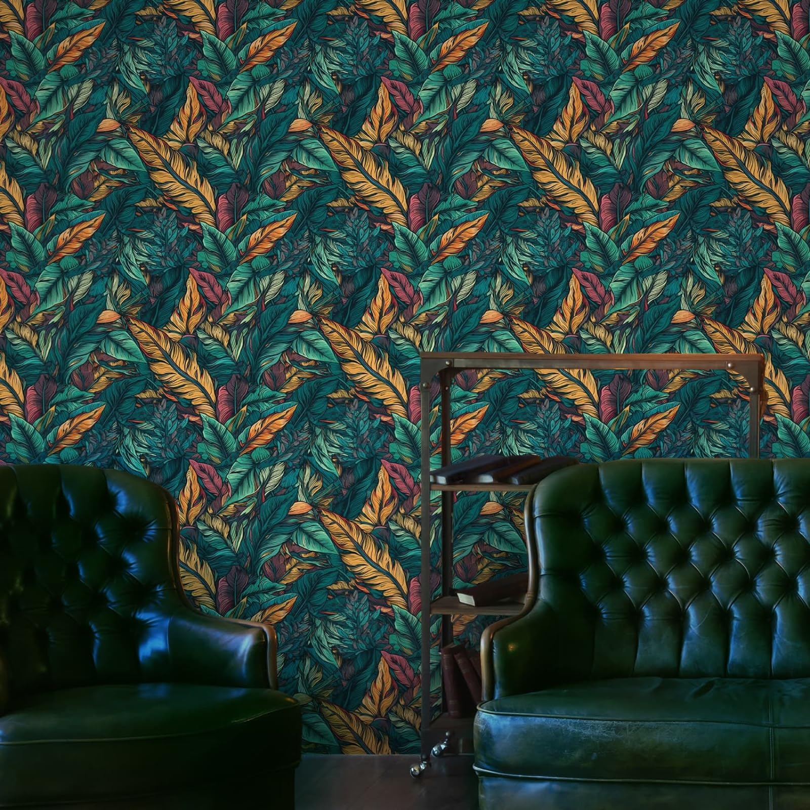 Wallpaper Yellow Green Peel and Stick Self Adhesive Wallpaper for Living Room Waterproof Vinyl, Art Deco Thicken Sticky Back Plastic Removable