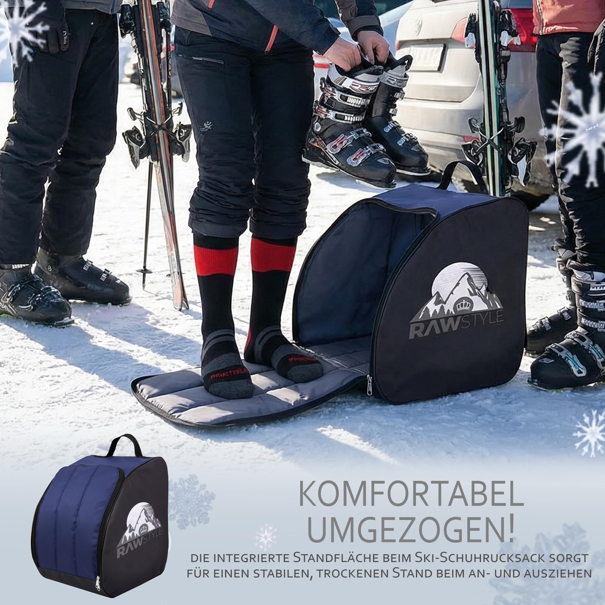 Rawstyle Sac de ski imperméable pour chaussures de ski 160 cm 180 cm