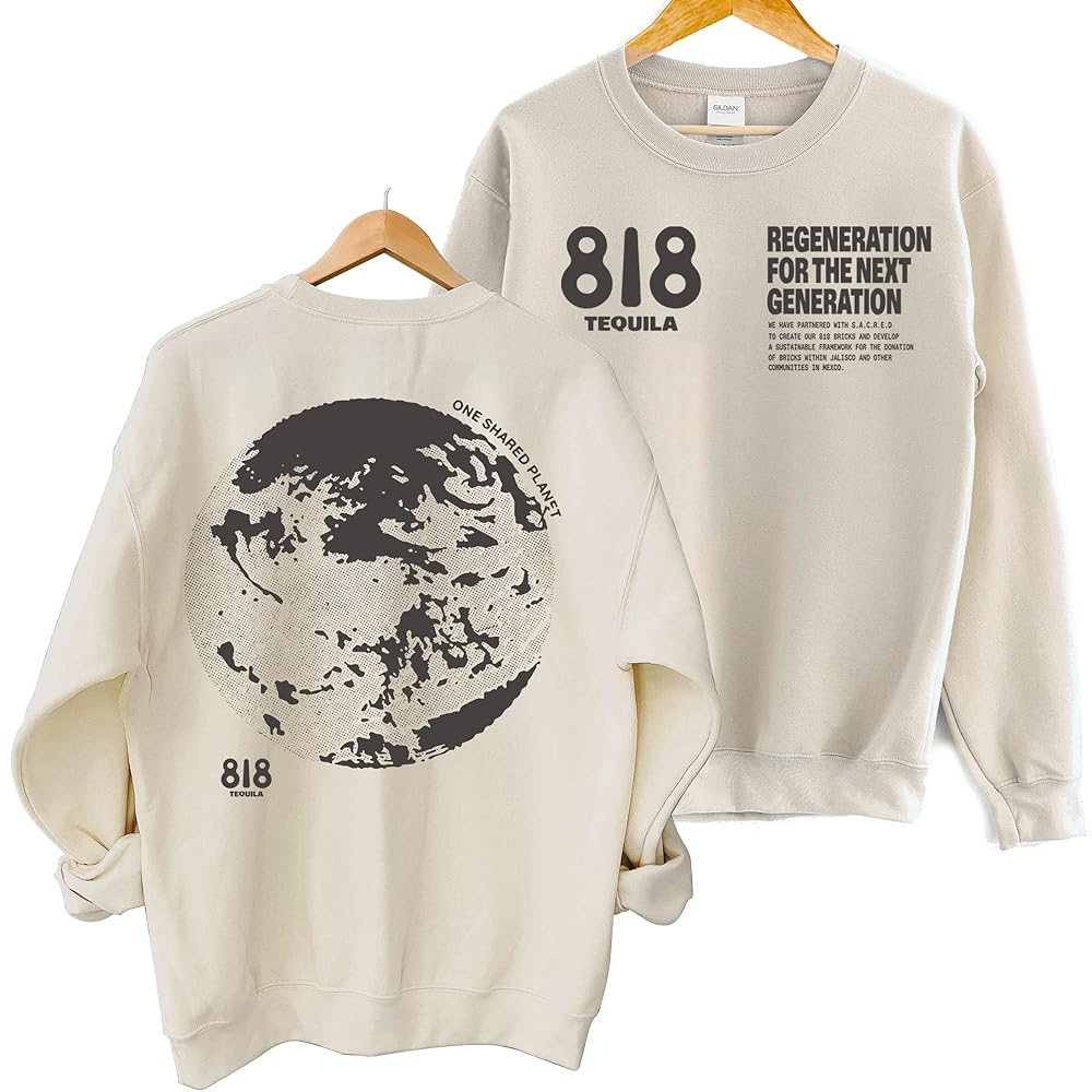 Amazon.com: 818 Tequila Double Sided Sweatshirt Festival