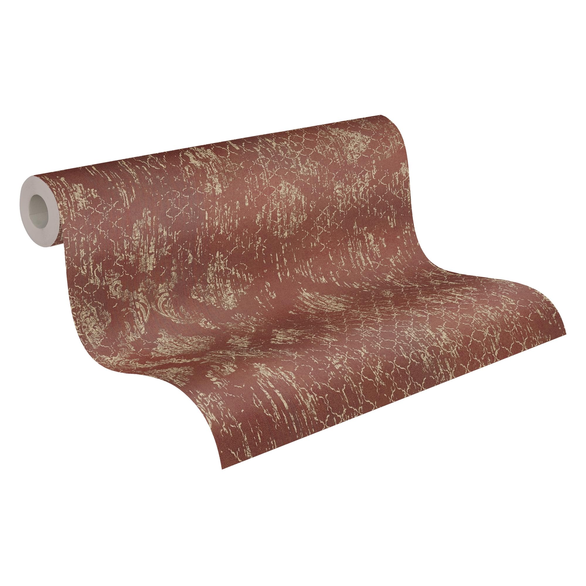 Livingwalls Hot Spots Non-Woven Wallpaper Ornament 10,05 m x 0,53 m - Red, Gold, Metallic - Classic Wallpaper - 786723