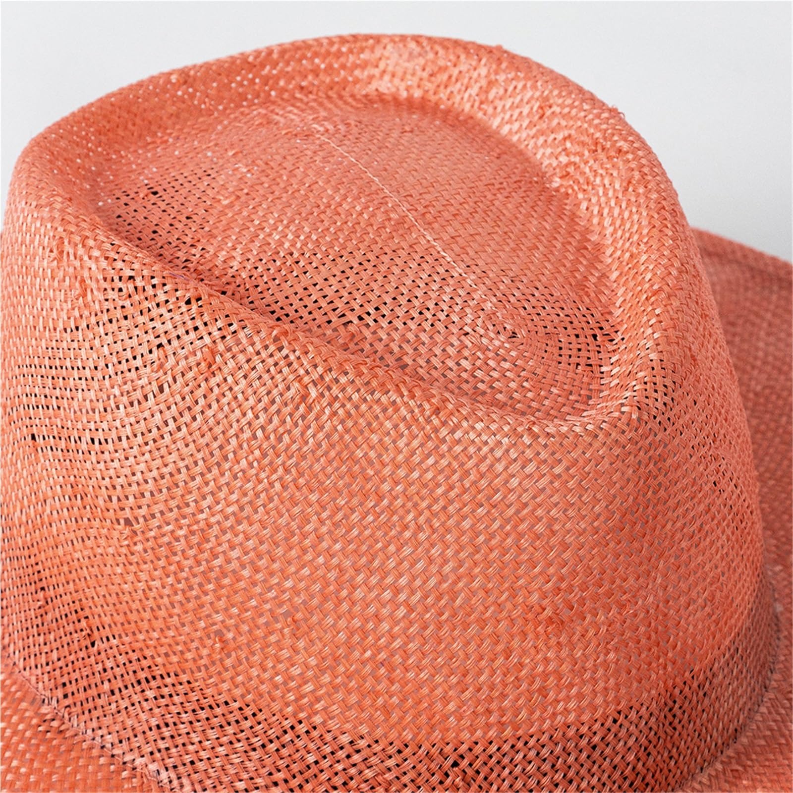 Sombrero de paja natural transpirable para primavera y verano, sombreros de playa, sombreros de sol de moda, simple, liso, teñido, fedoras de jazz