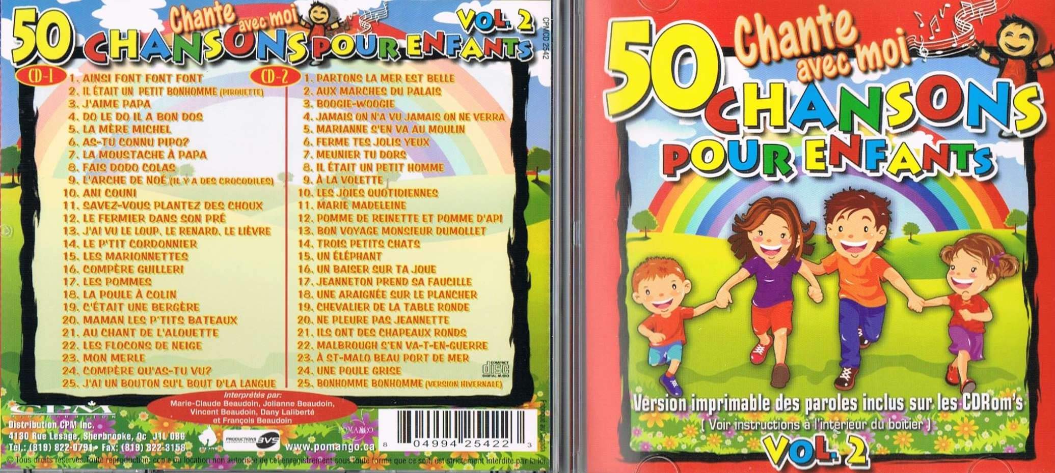 50 Chansons Pour Enfants Vol. 2 (Incluant 2 CD) [Audio CD] Jolianne Beaudoin, Vincent Beaudoin, Dany Laliberté, Francois Beaudoin, Marie-Claude Beaudoin