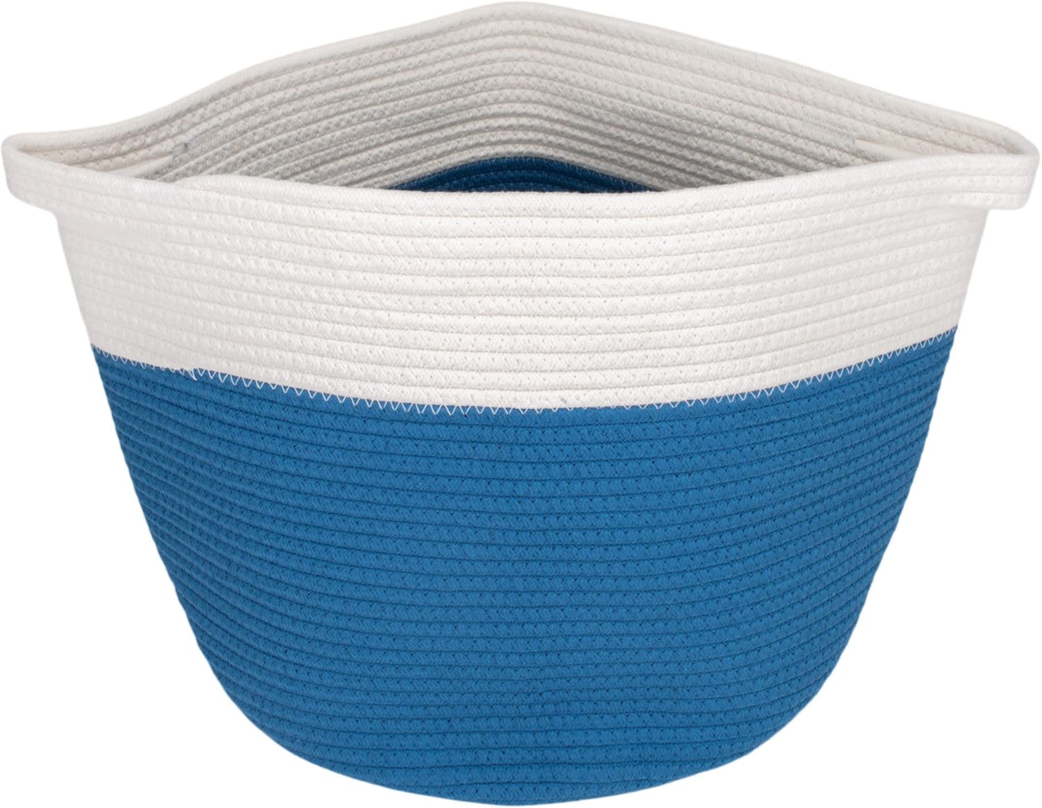 Nat & Jules 12 inch Flexible Woven Fabric Storage Basket: Organize Your Home Office, Linen Closet, Living Room Open Storage, or Soft Flexible Container, Two Tone Dark Grey and Red