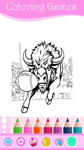 Buffalo Bills Coloring Book: Football Drawing & Paint Game | Team Spirit Pages – vue 5