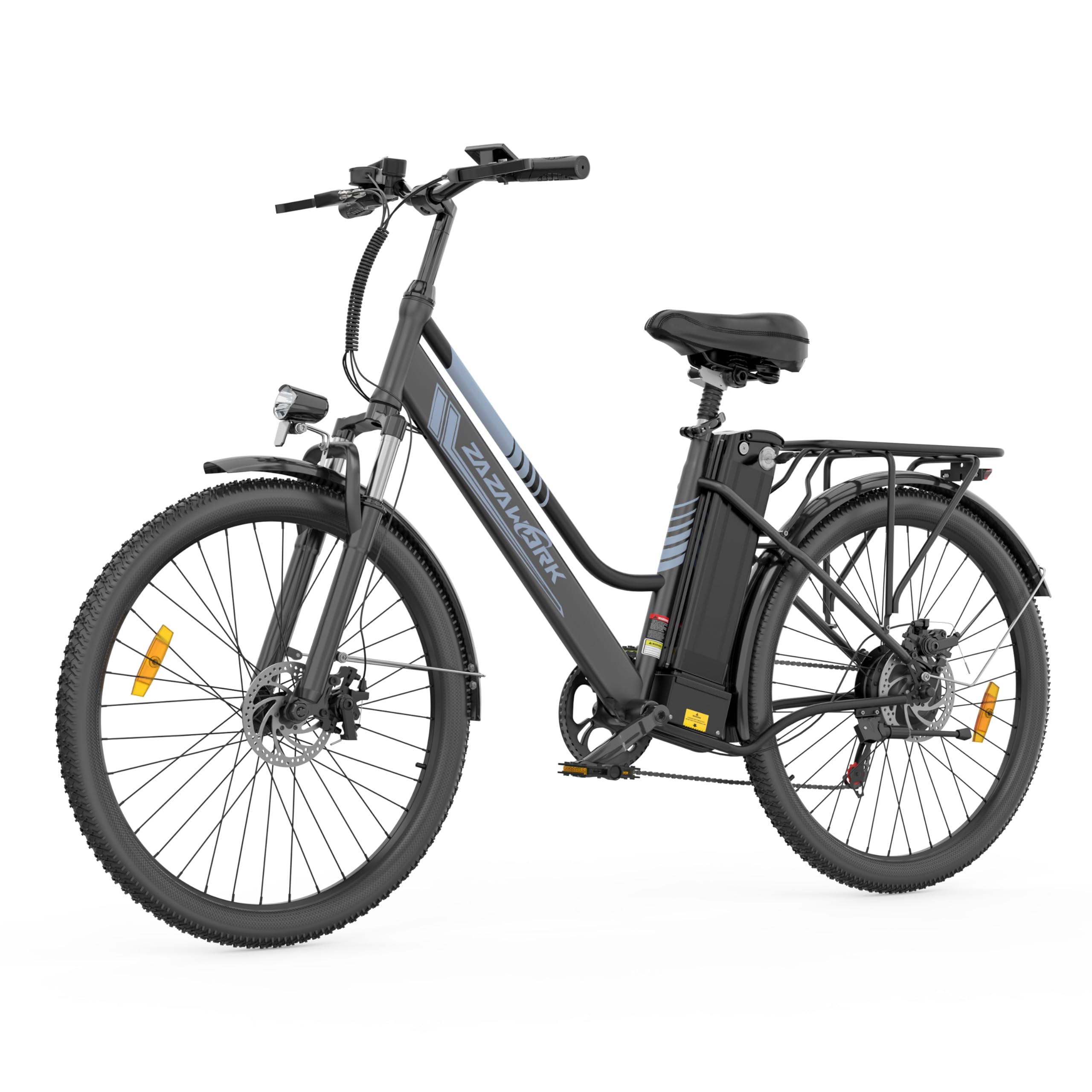 TIGUOWISH E-Bike 26 Zoll mit 100-120KM Reichweite, 250W E-Bike Damen Herren, 36V20AH Akku & 7 Gang, Elektrofahrrad mit LED-Display, Federung & 120KG Belastung für Stadt