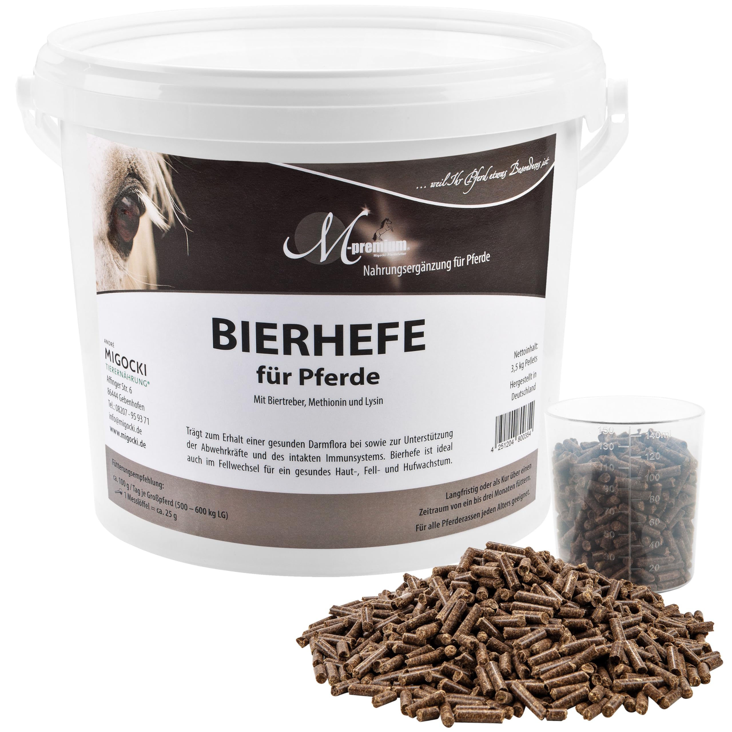 MIGOCKI BIERHEFE für Pferde Ergänzungsfuttermittel 3,5 kg