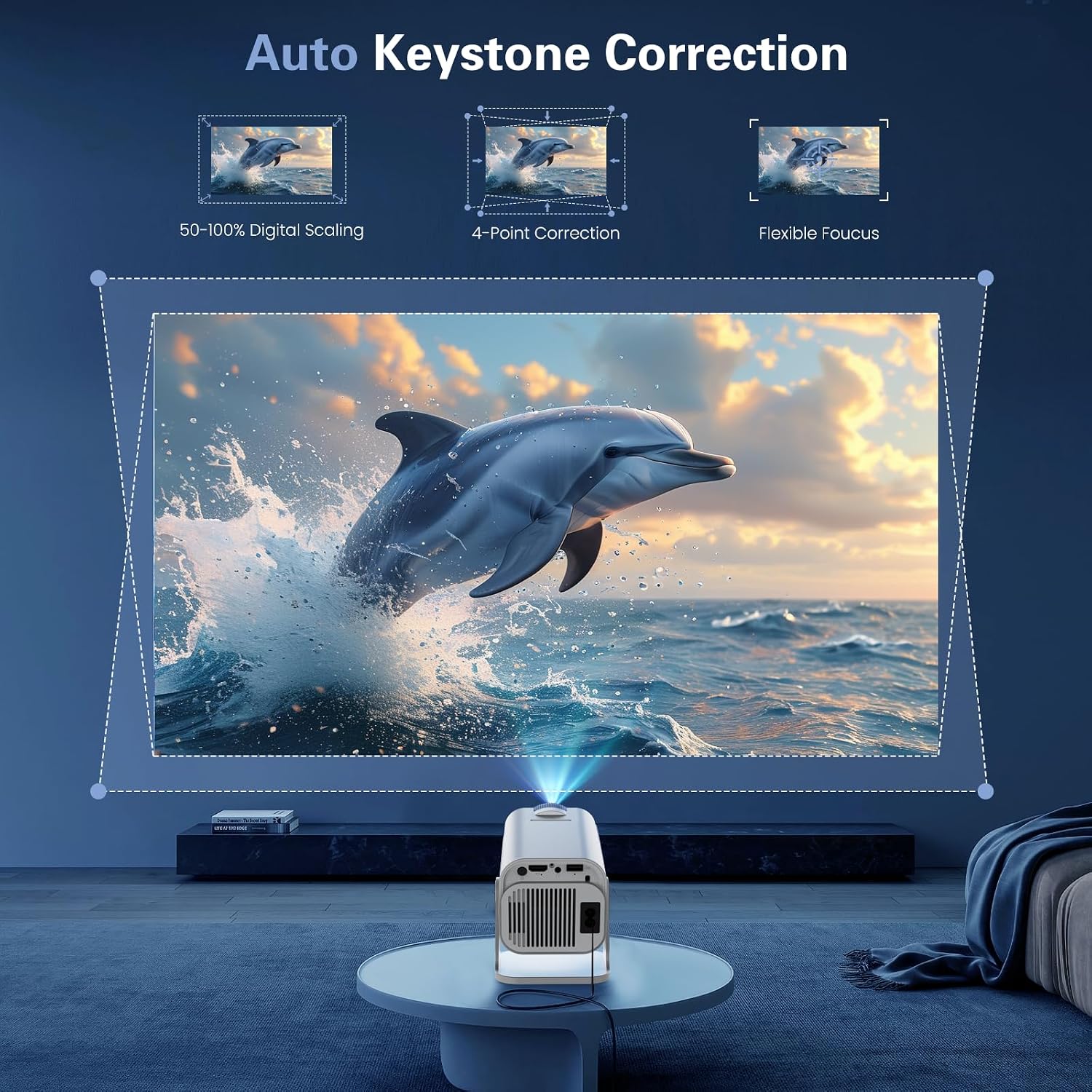 projecteur portable full hd – vue détaillée