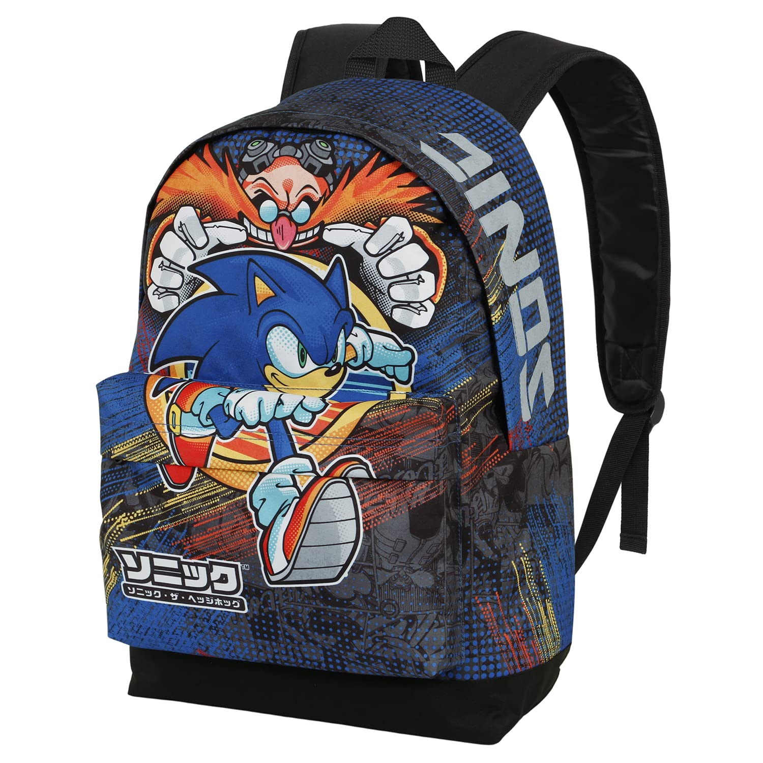 KARACTERMANIA Sonic The Hedgehog - SEGA Sega-Sonic Checkpoint-Mochila HS FAN 2.0, Azul, 30 x 41 cm, Capacidad 22 L