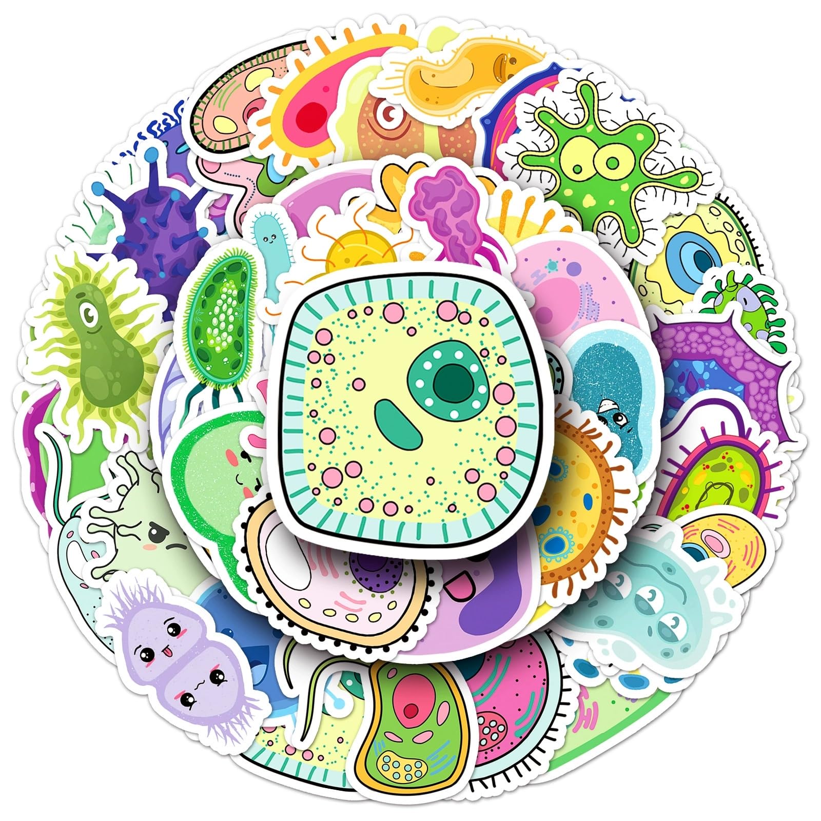 Biologisches Labor Wasserdichte Aufkleber Set Geschenk für Jugendliche Erwachsene 50 Stück Vinyl Sticker Deko für Auto Motorräder Fahrrad Skateboard Snowboard Gepäck Laptop Scrapbook Auto Koffer