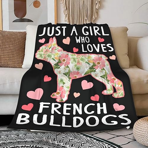 Miniatura 5 de Manta Boston Terrier, regalo de bulldog francés para mujeres y hombres, accesorios de bulldog francés, súper suave y acogedora para sofá y cama,