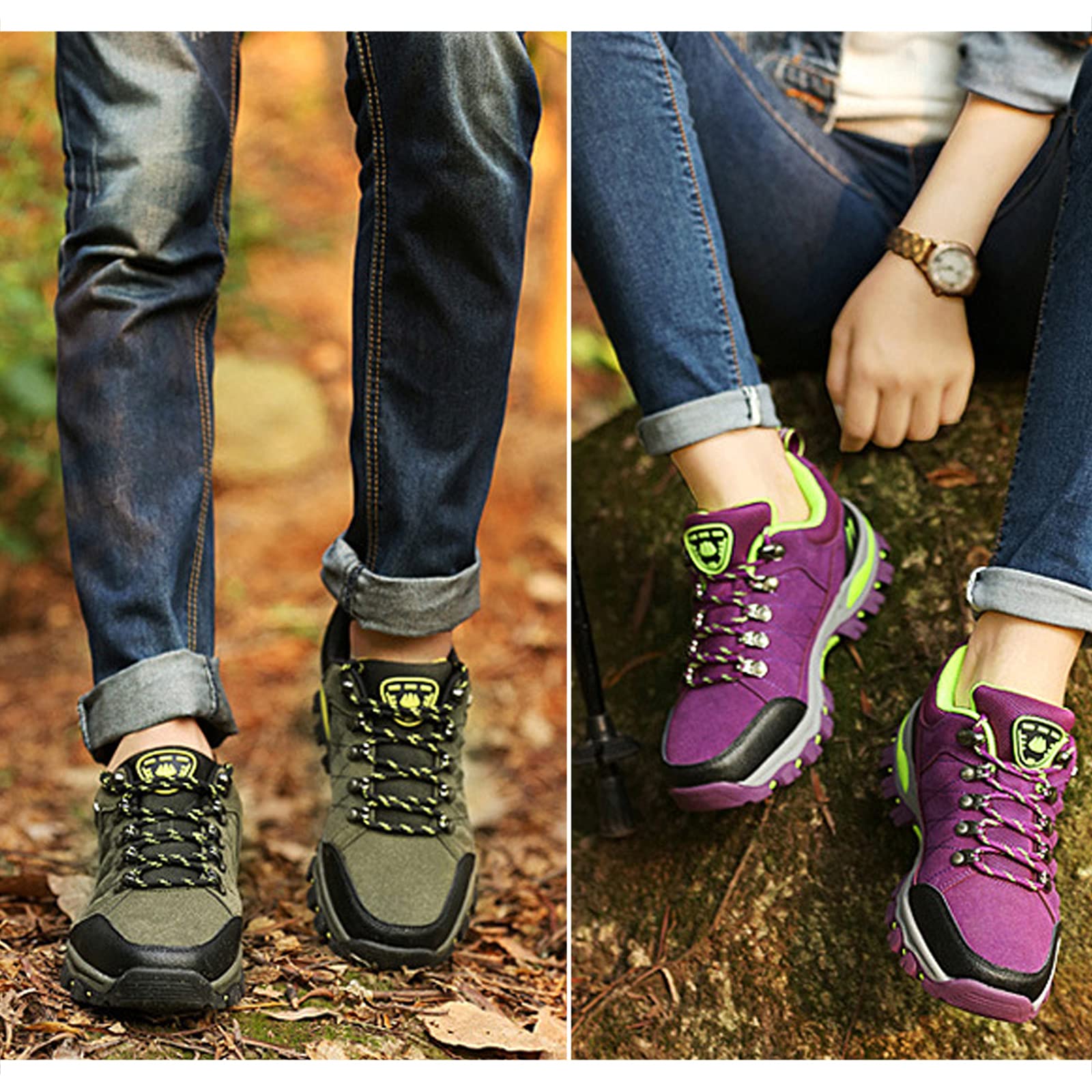 Damen Trekking & Wanderschuhe, Wanderschuhes Im Freien FüR Alle Jahreszeiten, Sportschuhe Mit Niedrigen Top -Spitzen, Klettern, Reisen, Camping Angeln, Bergklettern