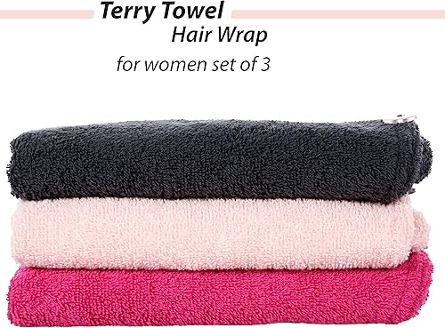 Miniatura 6 de Cacala Gorro de ducha de tela de rizo para mujer envoltura de toalla de pelo lujosa envolturas para el cabello sin encrespamiento para mujer cabello