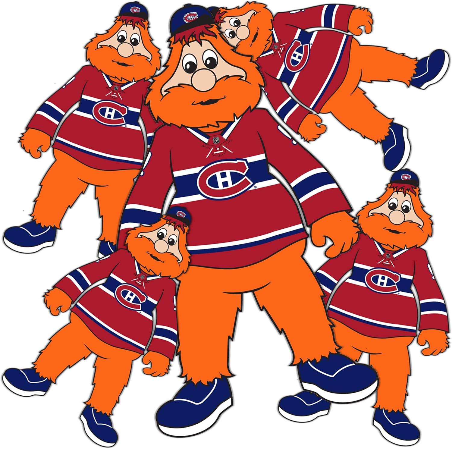 Desert Cactus Montréal Canadiens Sticker Youppi Mascot NHL Team National Hockey League Vinyl Decal Laptop Water Bottle Car Scrapbook (Type 3 Mascot)