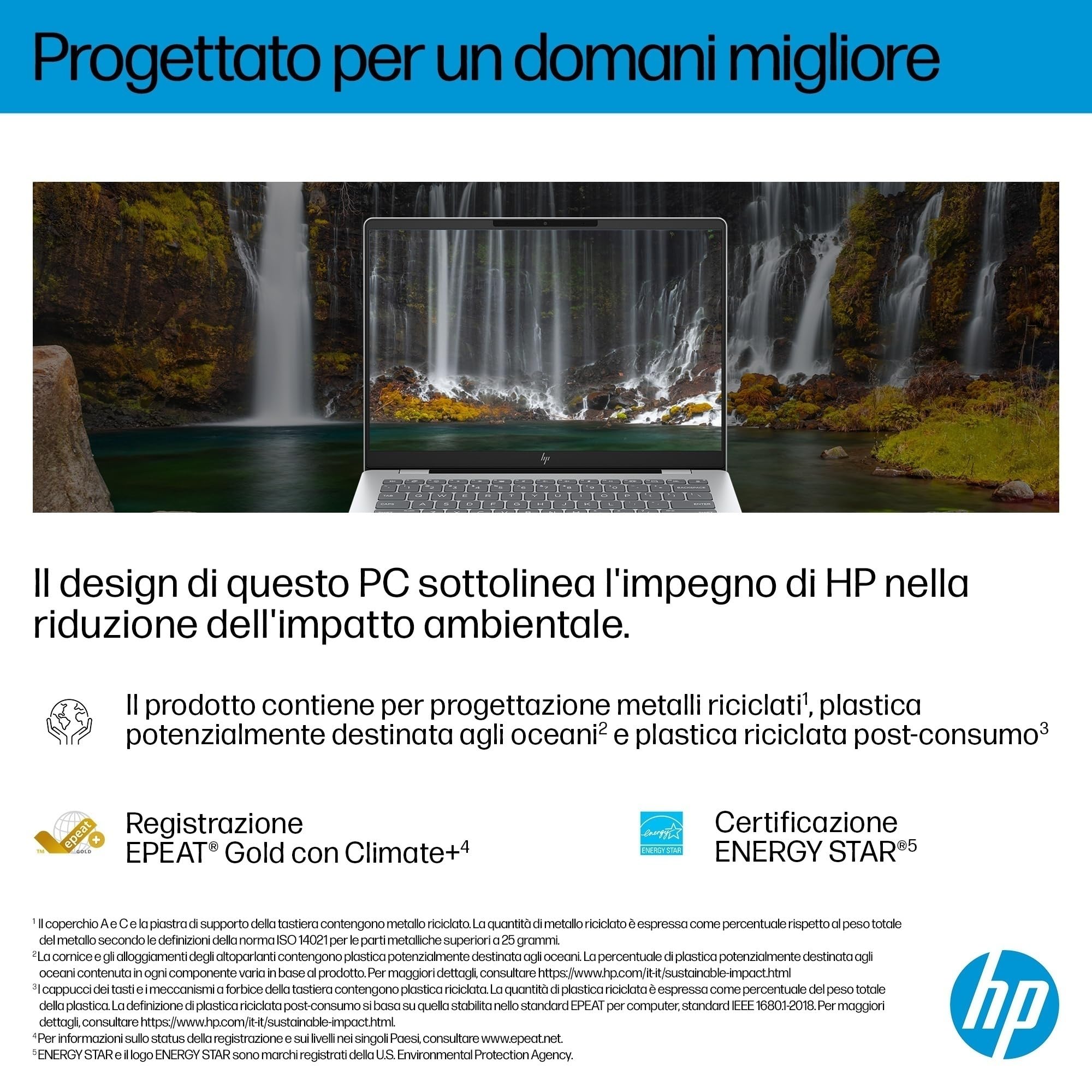 HP OmniBook 7 AI 14-fr0001sl, Notebook, Intel Core Ultra 5-225U, 16GB RAM, 512GB SSD, Display 14” OLED 2K 300 Nits, AI PC, 5MP IR Privacy Cam TNR, Windows 11, Argento