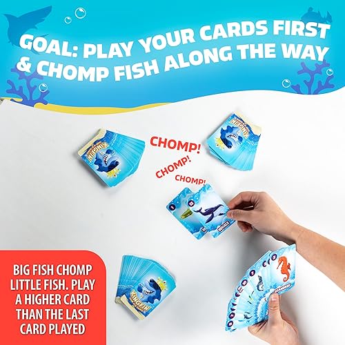 Miniatura 3 de Continuum Games Kingfin Chomped or Be Chomped - Juego de cartas para niños adolescentes y adultos de 3 a 6 jugadores a partir de 6 años