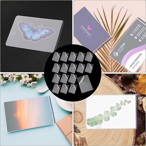 Miniatura 7 de Paquete de 100 bolsas de laminación para tarjetas de visita, bolsas de laminación transparentes de protección de papel de laminación, bolsas para