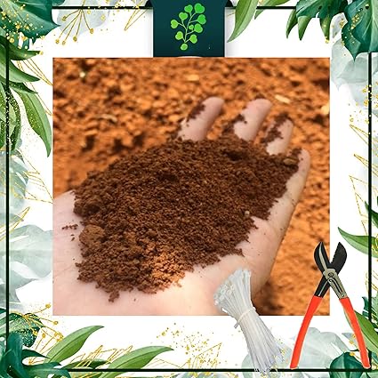 UR LITTLE SHOP 10 Kg Loose Cocopeat Powder_100% Organic_Eco-Friendly_Ready to Use for Indoor_Outdoor Plants_Home Gardening_Nurseries with A Cutter and 30 PVC Tags ULCRL5