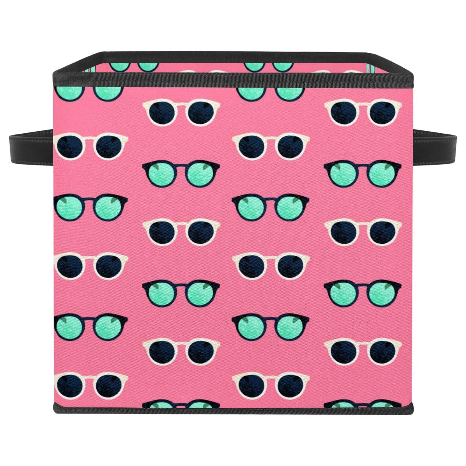 Boîte de rangement pliable en tissu rose été pour vêtements et placard