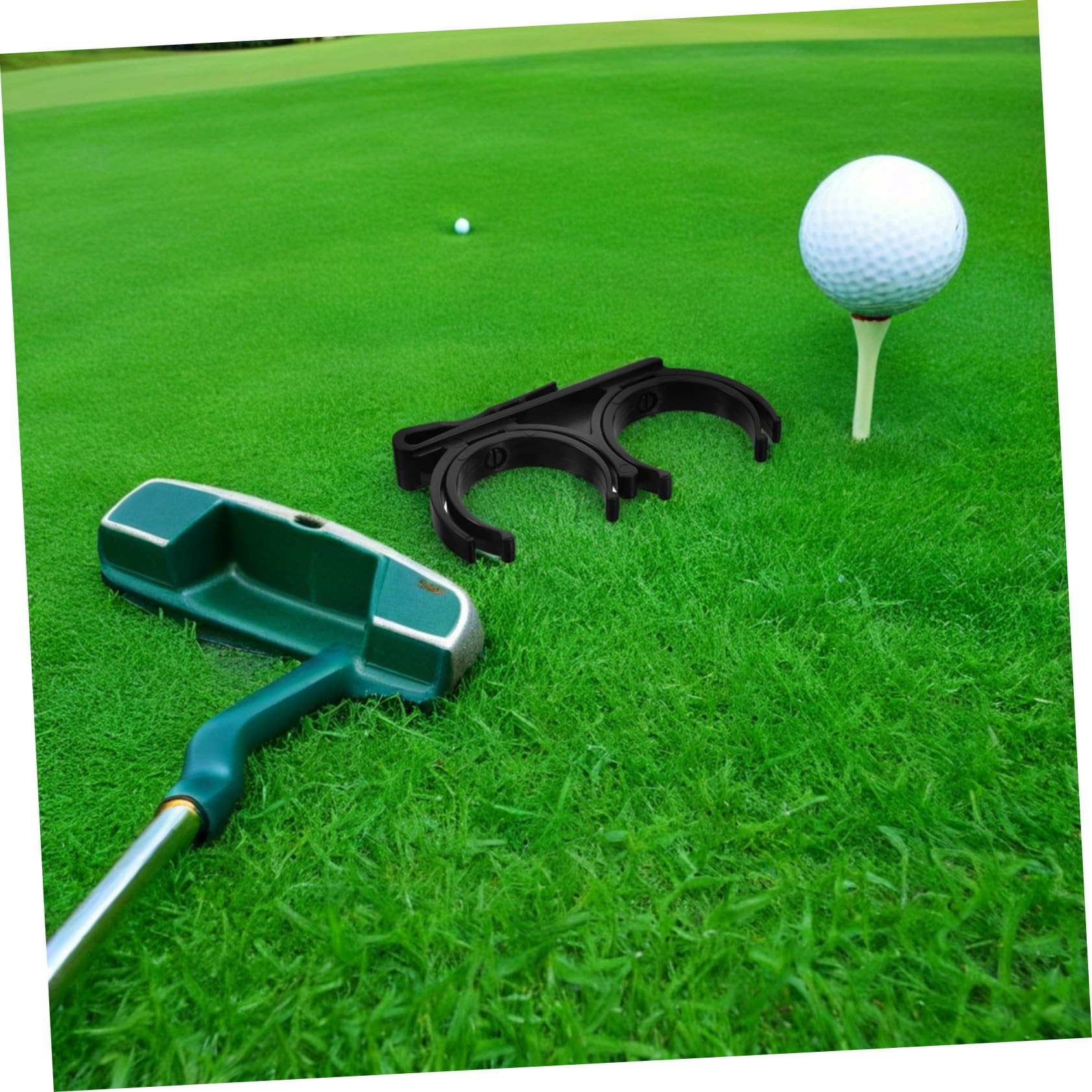 Porte-balles de Golf Rotatif Pliable en Plastique Noir Lot de 5 Clips Doubles