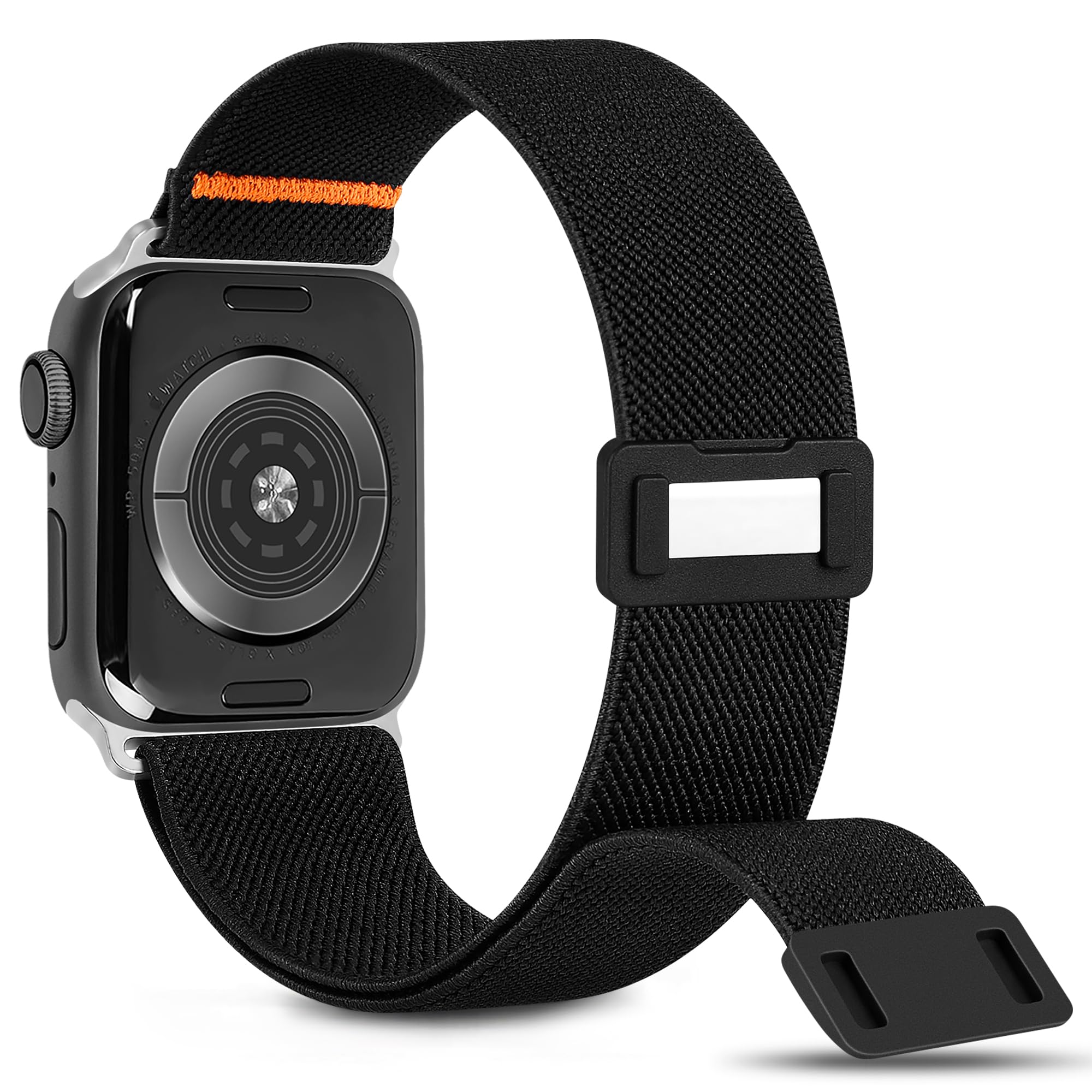 Nylon Solo Loop Band Compatible with Apple Watch 40mm 41mm 42mm 38mm 44mm 45mm 46mm 49mm Women Men, Elastic Magnetic Clasp Stretchy Sport Strap for iWatch Series SE 11 10 9 8 7 6 Ultra