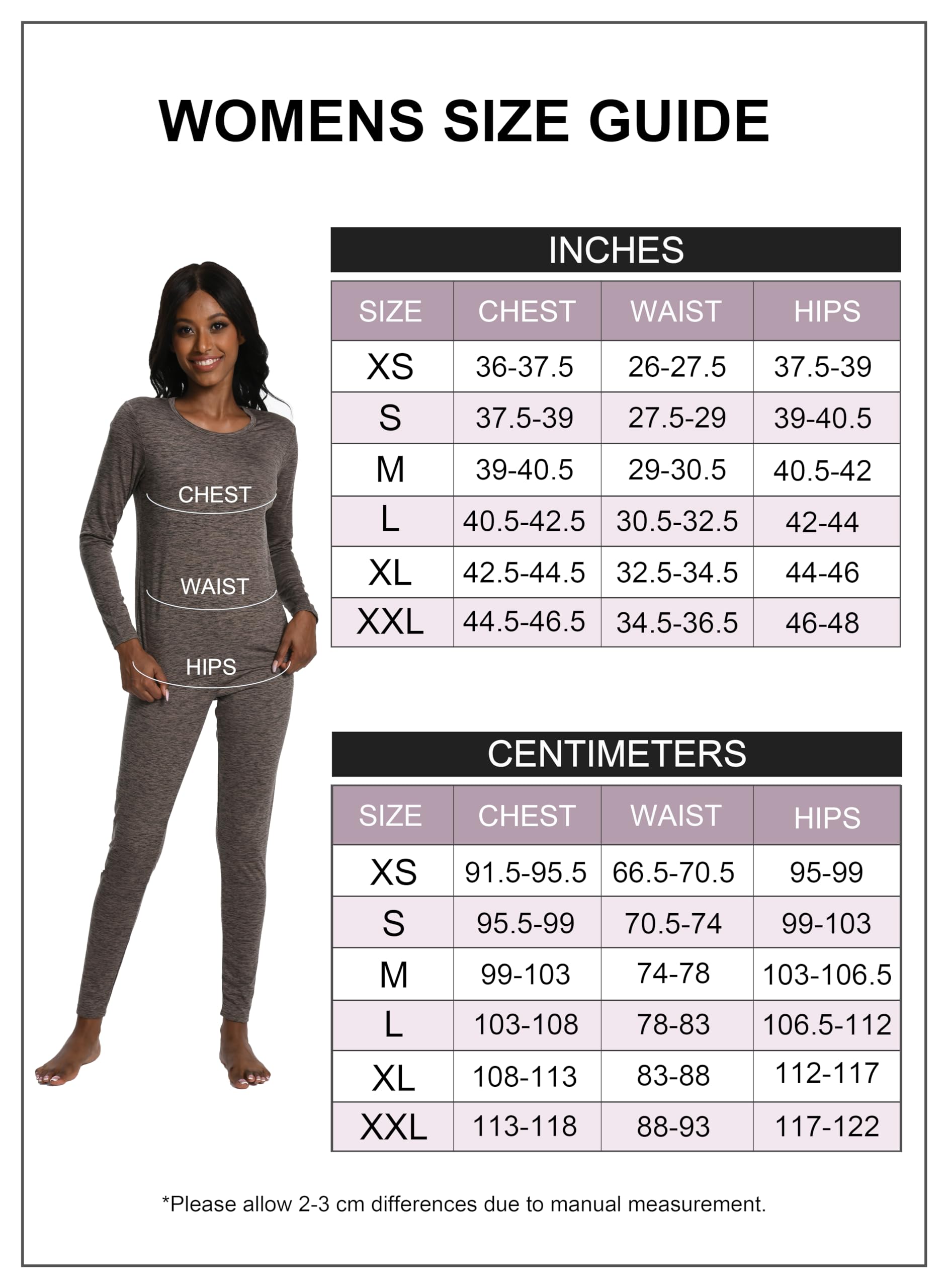 Nutria sous Vetement Thermique Femme, Ensemble de sous-Vêtements Col Rond à Manches Longues, Haut & Bas avec Doublure en Polaire, Fonctionnel Couche de Base par Temps Froid D03AB