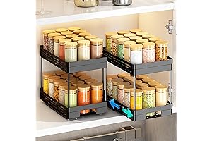 2 Tier Pull Out Spice Rack for Cabinet