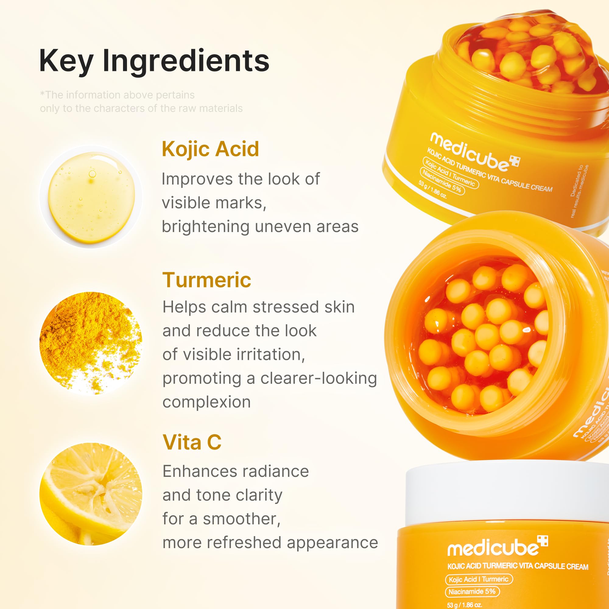medicube Capsule Cream with Kojic Acid & Turmeric for Uneven Skin Tone | Tone Renewal & Radiance Care for troubled skin | Turmeric, Kojic, Vitamin C | Korean Skincare, 55ml