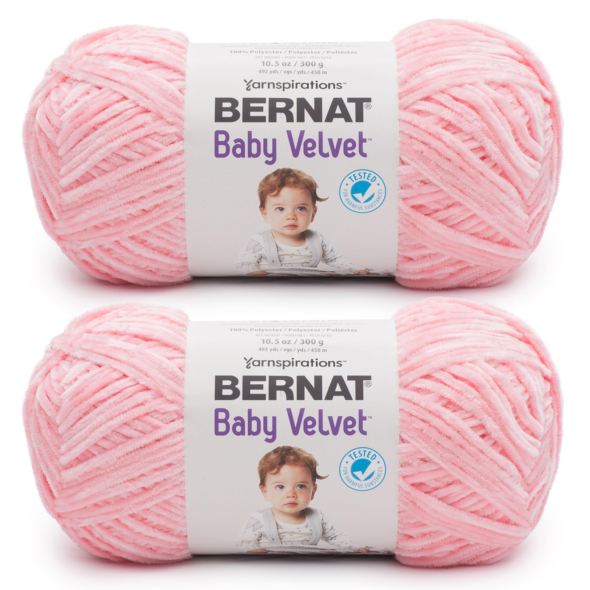 Lana rosa Bernat Baby Velvet de textura premium y grosor mediano número 4