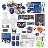 OSOYOO Robot Rc Smart Car DIY Kit to Build for Adults Teens with Servo Power Steering Motor, WiFi, Bluetooth, Code Programmable Compatible with Arduino