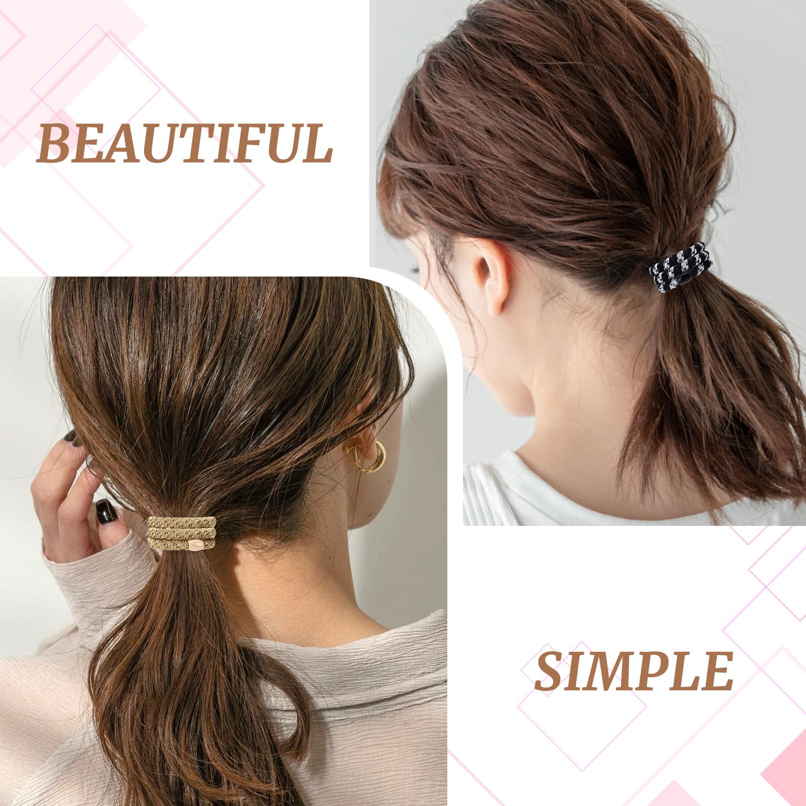 30 diademas trenzadas de alta elasticidad que no dañan el cabello para mujer