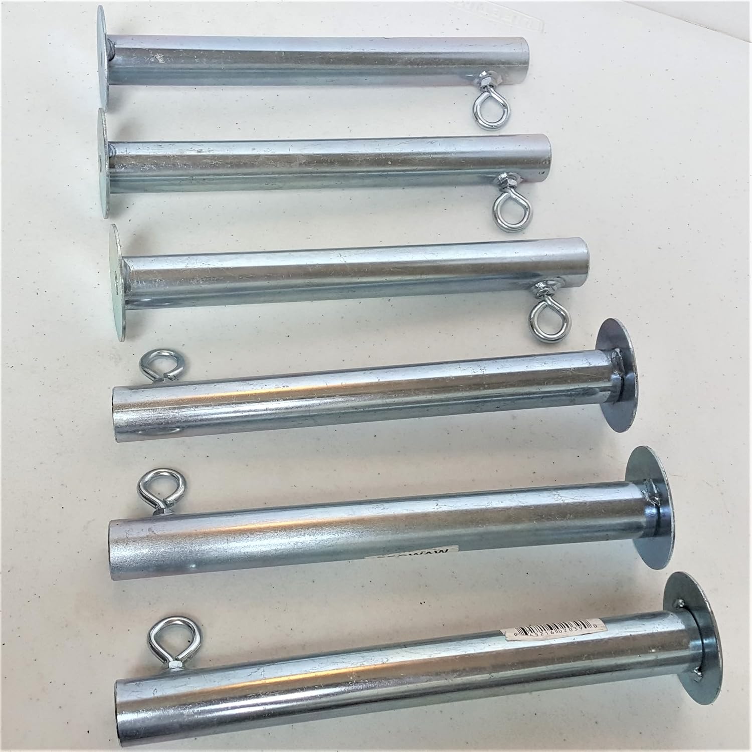 6pcs 1 3/8" Heavy Duty 10" Long Cement Foot Pad for Canopy Concrete Carport Patio (FVCW)
