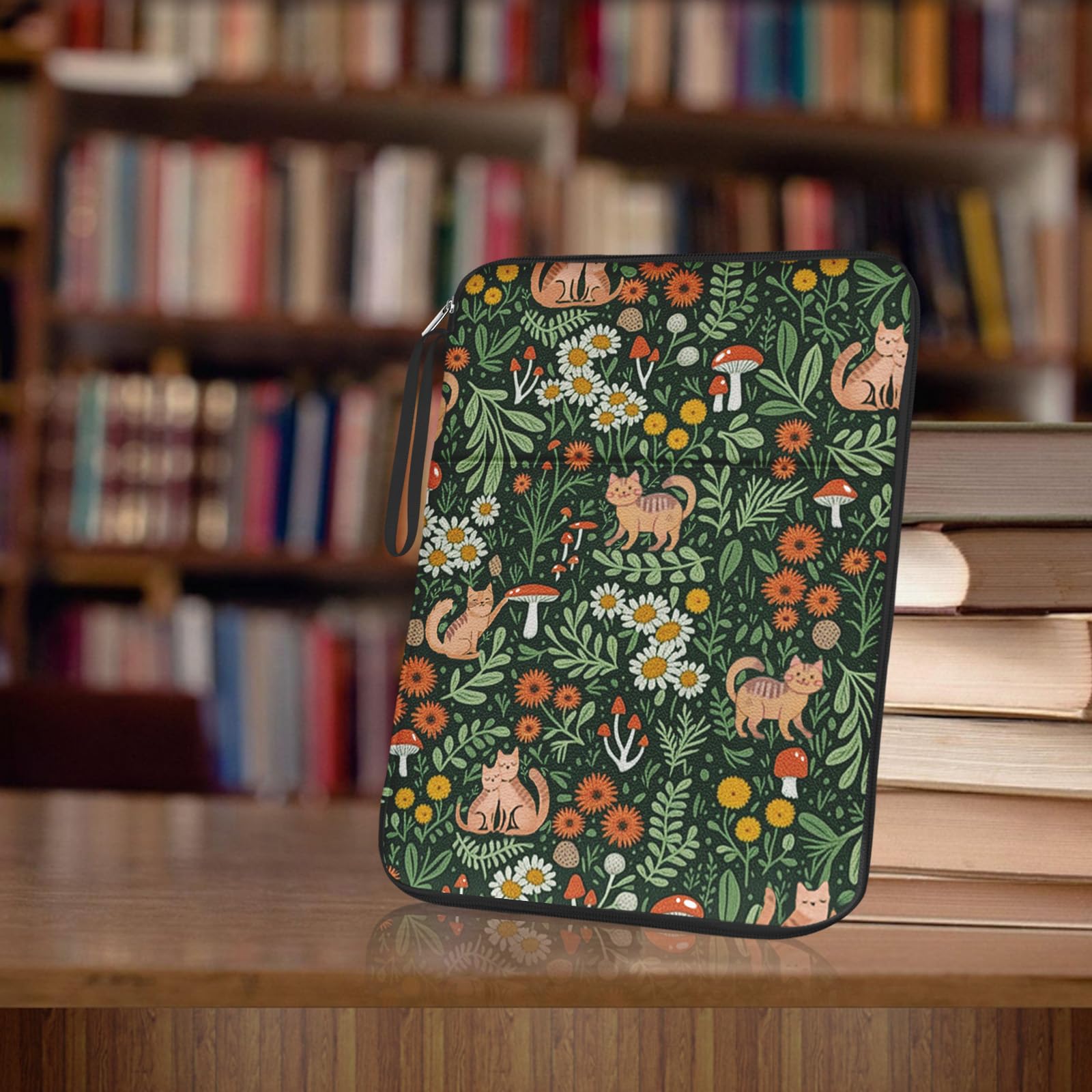 Pochette à rabat avec fermeture éclair - Couverture imperméable pour les amateurs de livres, les enseignants, les lecteurs et les bibliothécaires