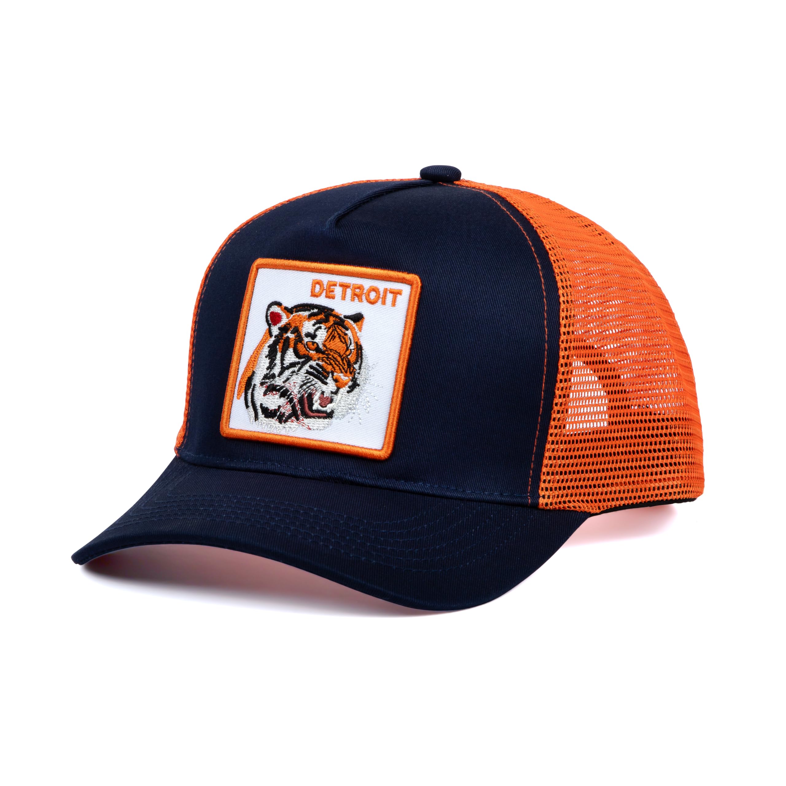 City-FlexBaseball Fan Patch Trucker Hat - Netted Snapback Baseball Cap with Team Design for Men & Women