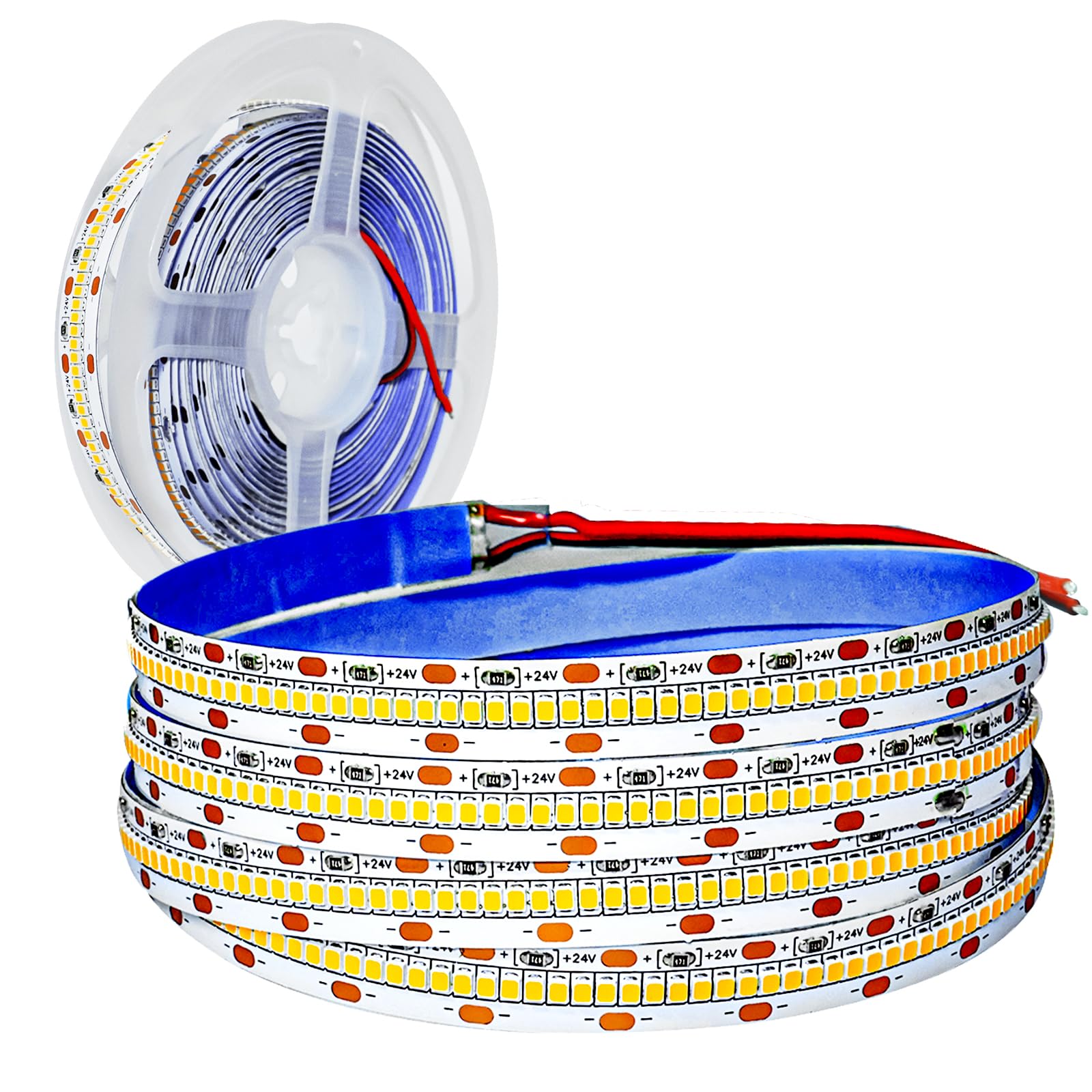 Striscia LED 24V, Bianco Naturale 4000K Pro Version Super Luminoso Strisce 5M 2025 IP20 420 LEDs/M, Totale 2100 LEDs Luci Nastri per Camera da letto, Scaffali, decorazione Cucina