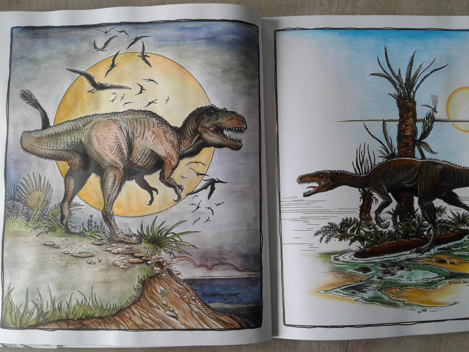 DINOSAURS A COLORING BOOK BY WILLIAM STOUT STOUT, WILLIAM Amazon.fr