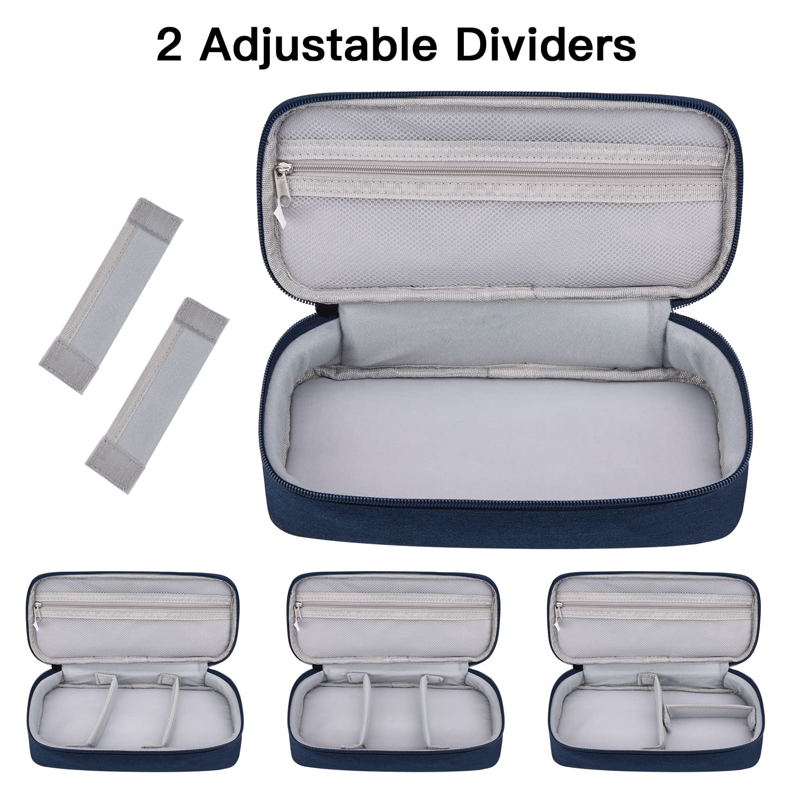 Organizer Elettronica Da Viaggio Yundoor - Custodia Impermeabile Per Cavi, Power Bank, Disco Rigido E Caricatore MacBook, Compatta E Con Maniglia (Blu Navy)