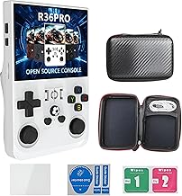 RetroNG - R36S Pro Consola retro portátil 128 GB con +18.000 Juegos +30 Emuladores PS1, PSP, N64, NDS, SuperN, GameB, GBA - Linux IPS 3.5" 4000mAh Consola de videojuegos portátil (Azul, 128 GB)