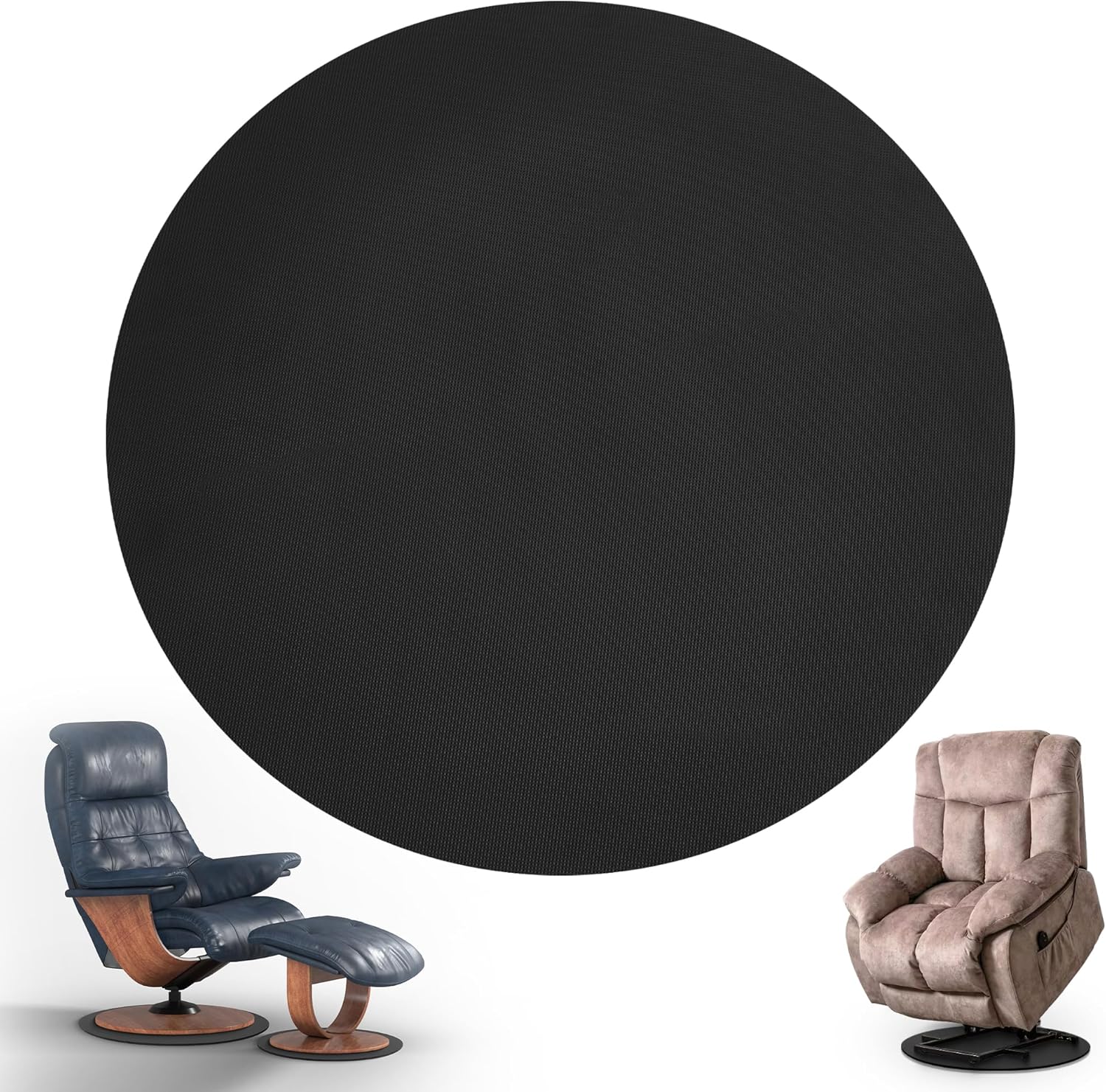 Round Non Slip Recliner Pad for Hardwood Floors, 27.5in Recliner