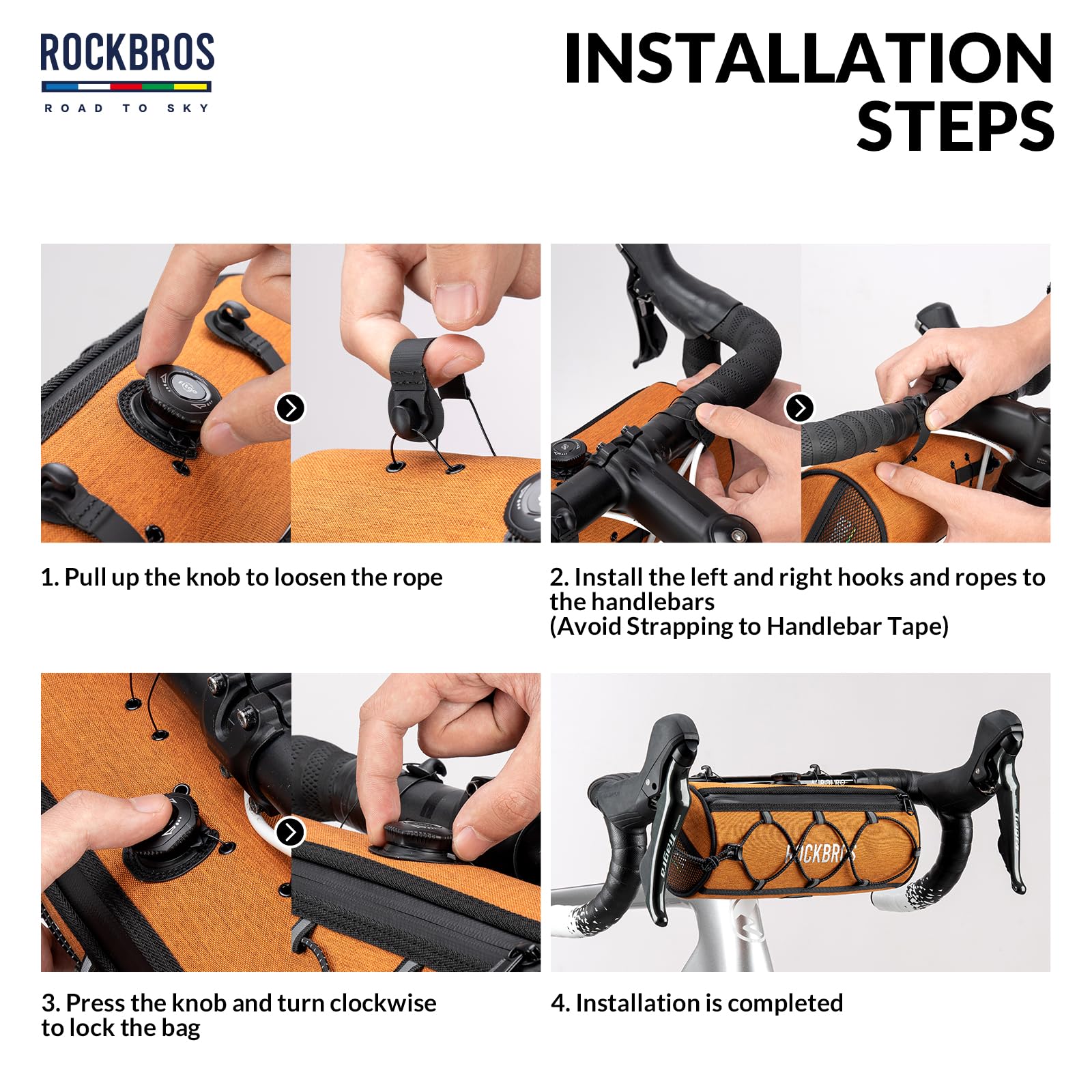 Borsa Manubrio ROCKBROS ROCKBROS Borsa Bici Sella Bicicletta Borsa Sottosella Per Bici MTB Borsello Bici - Foto 10