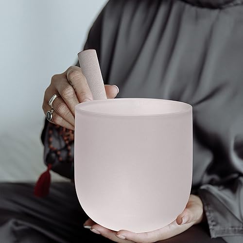 Miniatura 4 de TOPFUND C Note - Cuenco de cristal de 7 pulgadas Root Chakra con estuche y delantero de gamuza