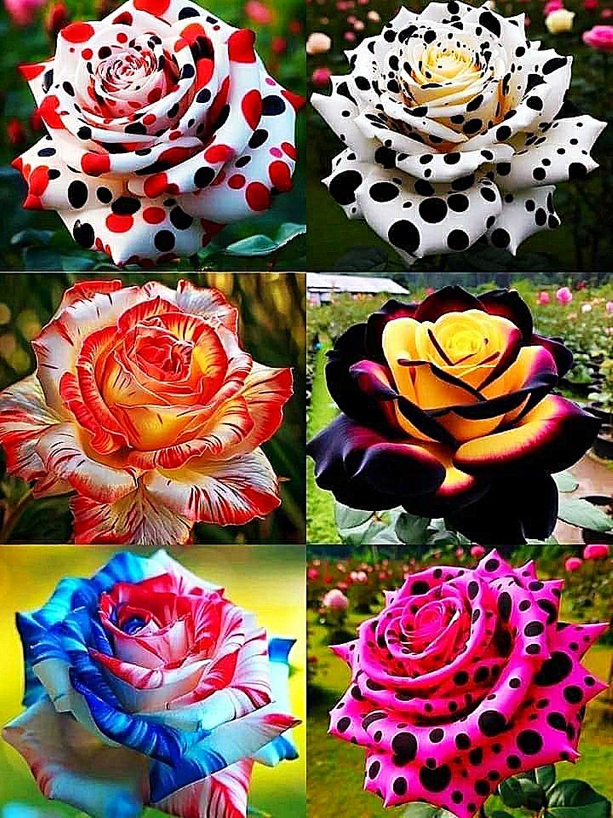 Rose Bulbs UK, Surprisingly Growing, No Watering Required, Fragrant Flowers, Suitable for Spring and Autumn, Garden Viewing, Easy to Maintain-5 Rhizome-B