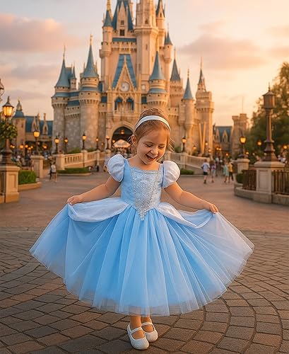 Miniatura 4 de Princess Costume for Girls Princess Dress Halloween Birthday Party Outfits for Little Kids