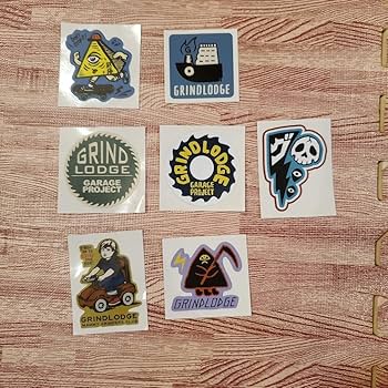 GRINDLODGE グラインドロッヂ　ロッヂくんステッカー　限定新作 楽天市場】GRINDLODGE × INTERPLAY OBAKE STICKER ver.3