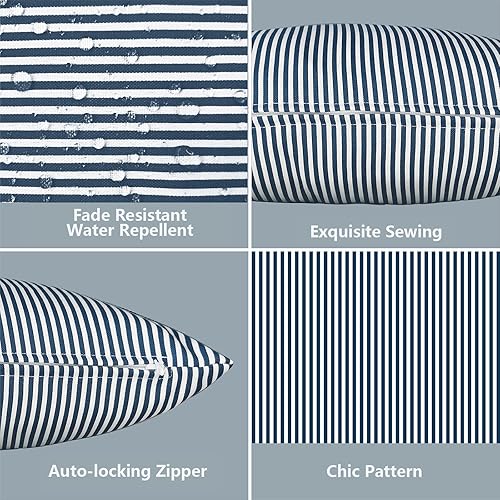 Miniatura 3 de LVTXIII  Fundas decorativas para cojín de exteriores e interiores, viene solo la funda cuadrada moderna para decorar el patio, sofá o sillón, 18 x