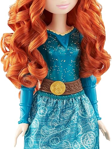 Miniatura 4 de Mattel Disney Princess - Muñeca Merida a la moda brillante con falda extraíble, tiara y zapatos, posable y coleccionable, inspirada en la película
