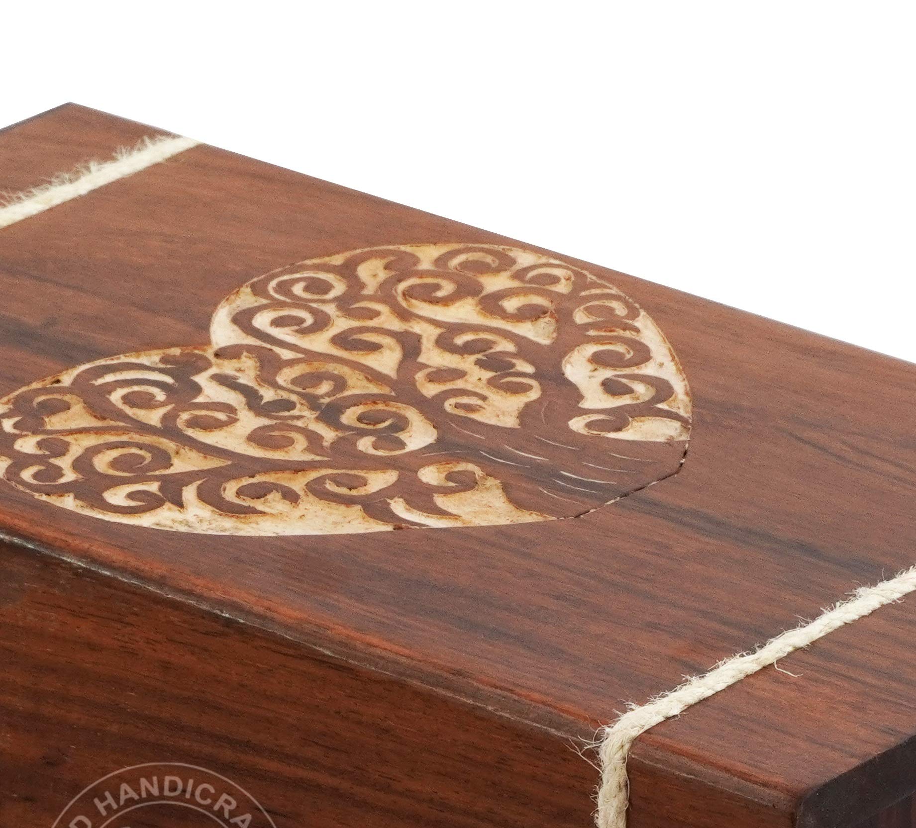 HIND HANDICRAFTS Handgemaakte levensboom houten crematie urnen voor menselijke as volwassen groot - paar begrafenis urnbox - begrafenis urnen voor columbarium (250 pond - rozenhout, paar