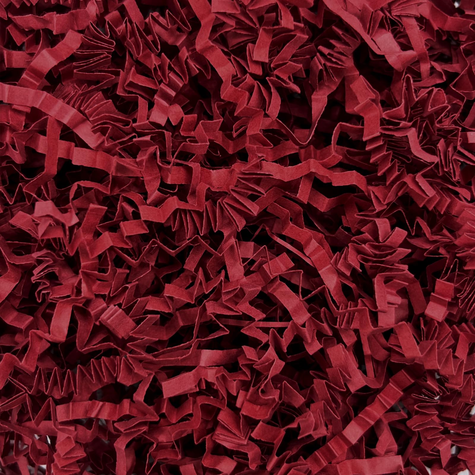 Deep Red Crinkle Cut Paper Shred Filler, 1 LB Basket Filler Shredded Paper, Confetti Stuffing for Basket Filling, Halloween, Valentine's Day, Christmas, Birthdays, Gift Wrapping, Stuffer Party Supplies